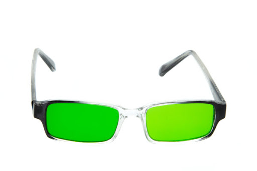 Зеленые противоглаукомные очки
