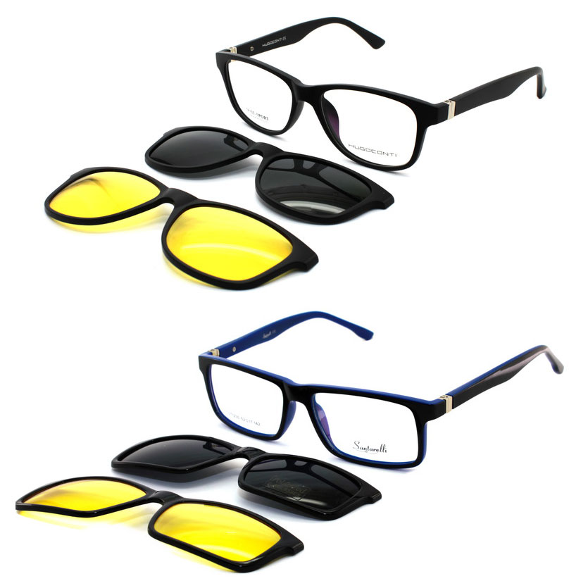 Очки с солнцезащитными накладками